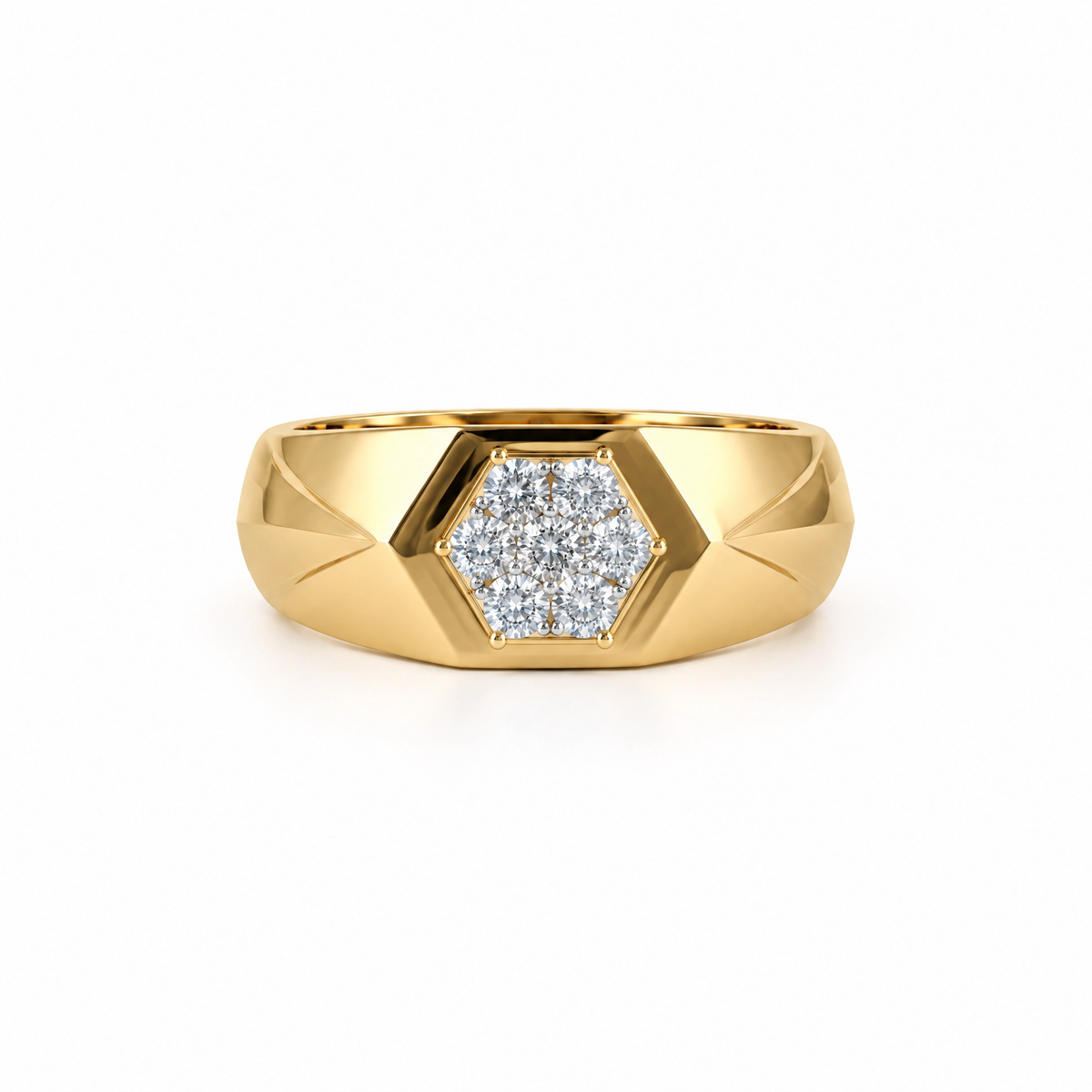 Hexa Star 14KT Gold Diamond Ring