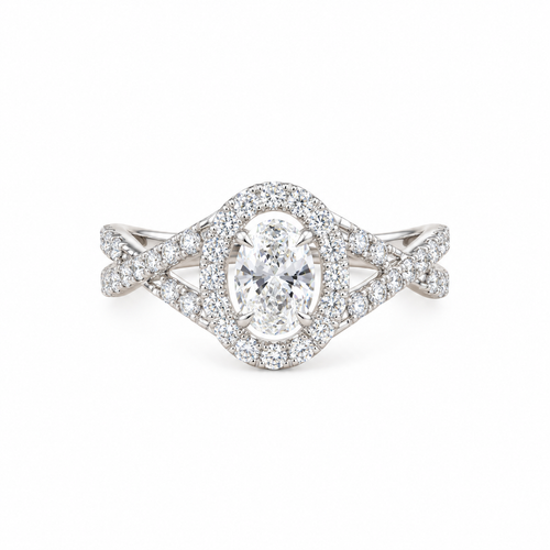 Inaya Halo 14KT Lab Grown Diamond Ring