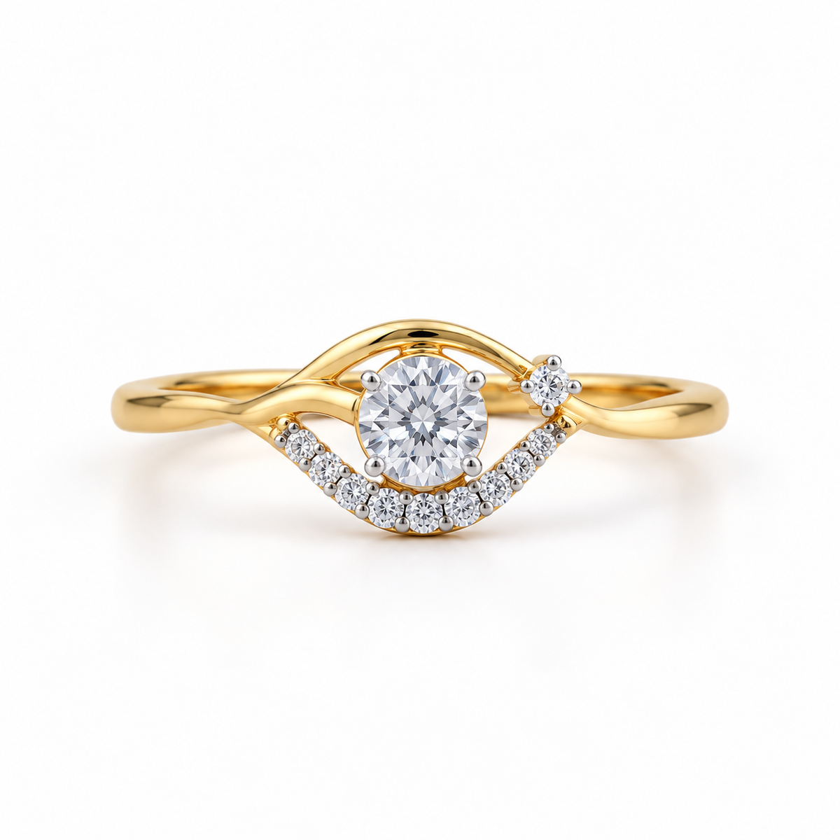 Intertwine 14KT Gold Diamond Ring