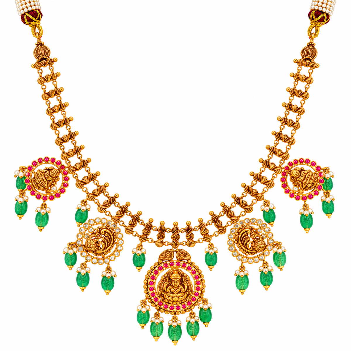 Jivanta 22KT Gold Temple Necklace