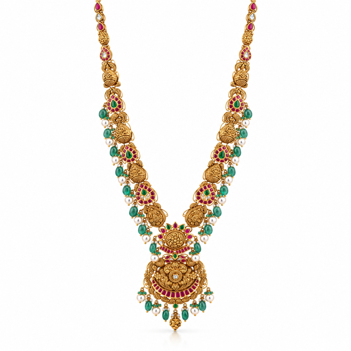 Kusuma Latika 22KT Gold Kundan Necklace