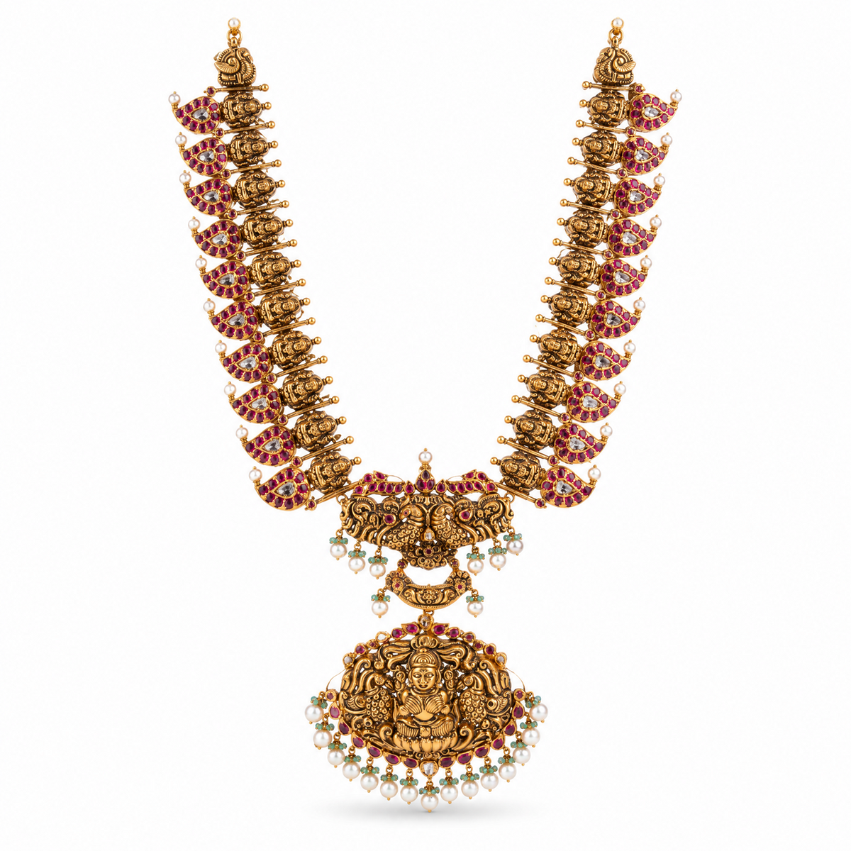 Lakshmi 22KT Gold Mango Kundan Necklace