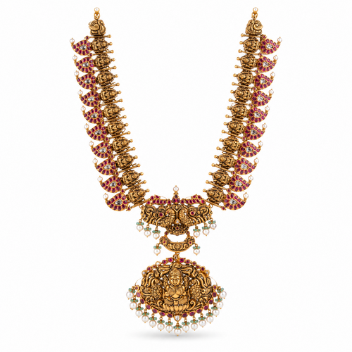 Lakshmi 22KT Gold Mango Kundan Necklace