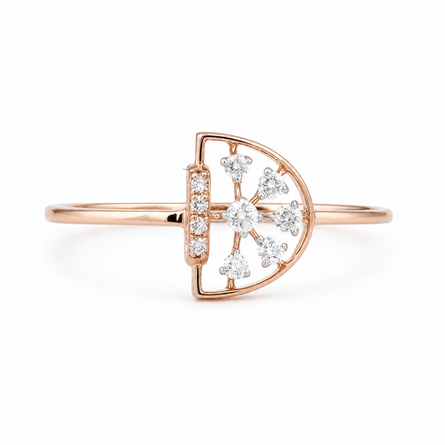 Lumi Curve 18KT Gold Diamond Ring