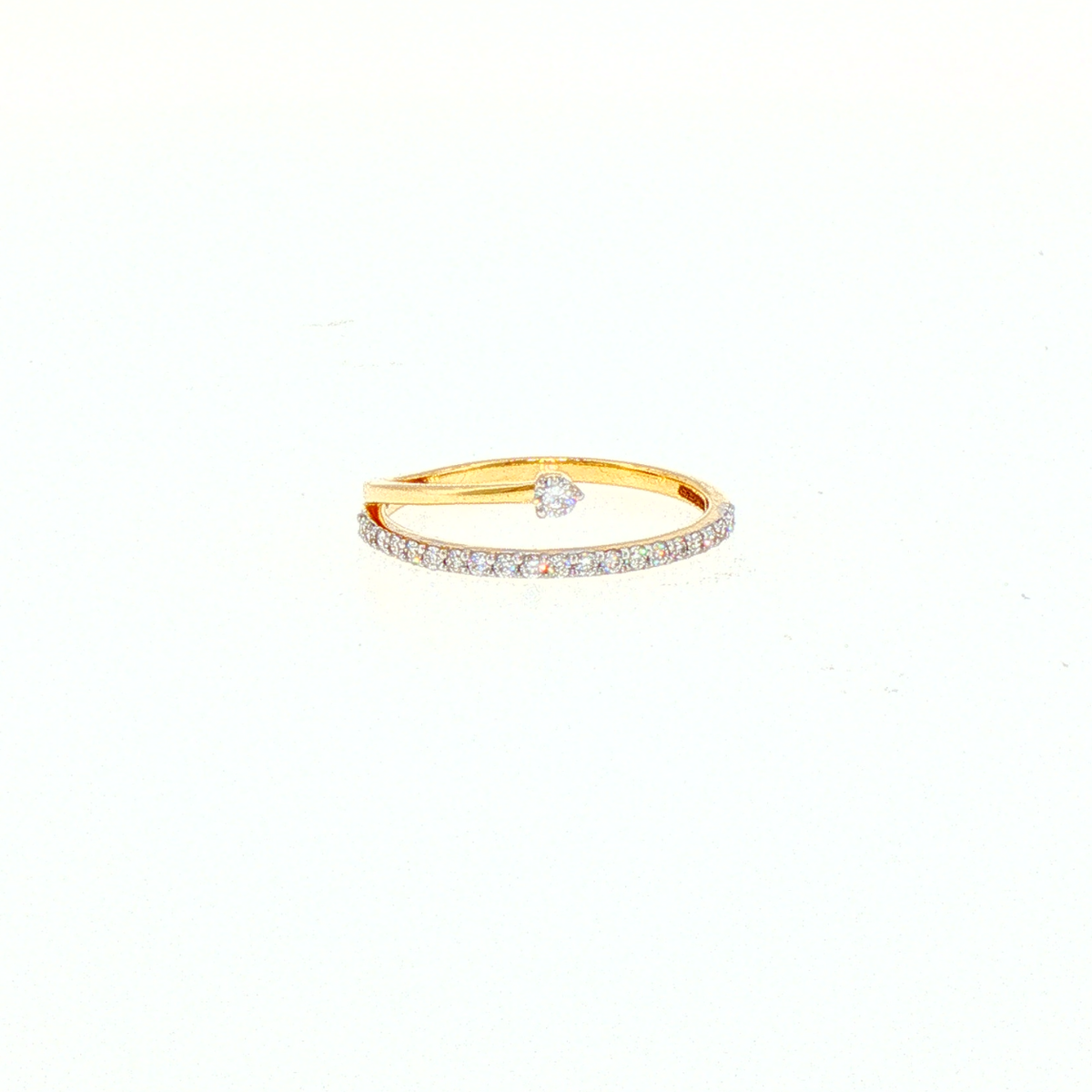 Lustre Pave 14KT Lab Grown Diamond Ring