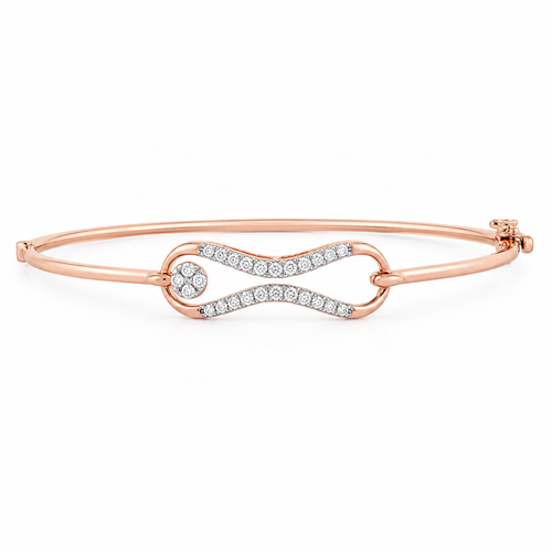Luxe Infinity 18KT Gold Diamond Kada