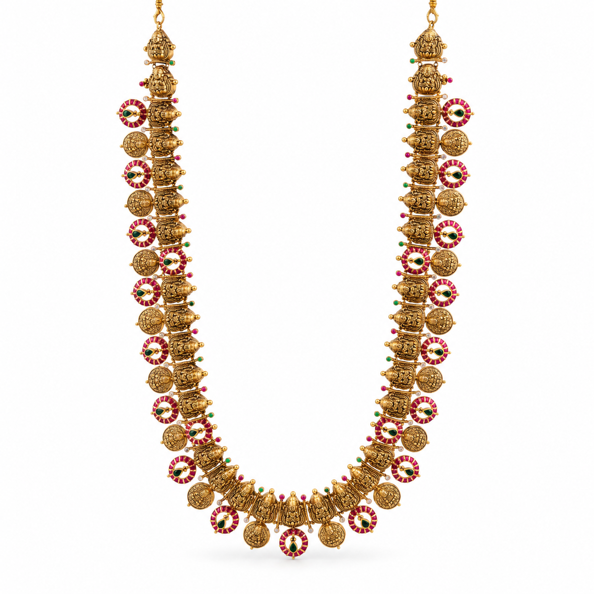 Madhavi 22KT Gold Temple Necklace