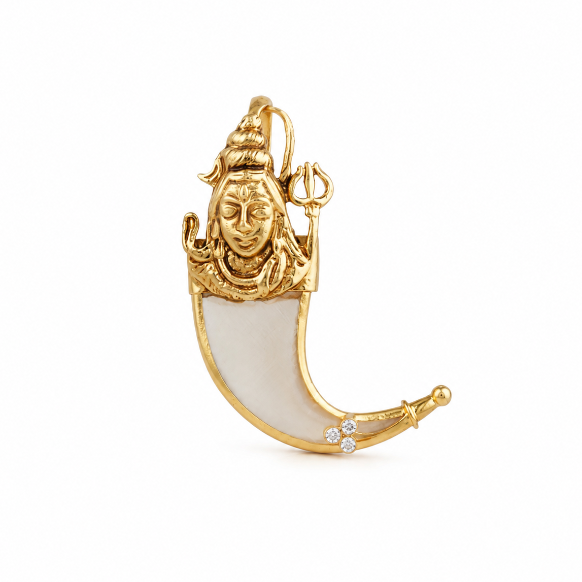 Mahadev 22KT Gold Tiger Nail Pendant