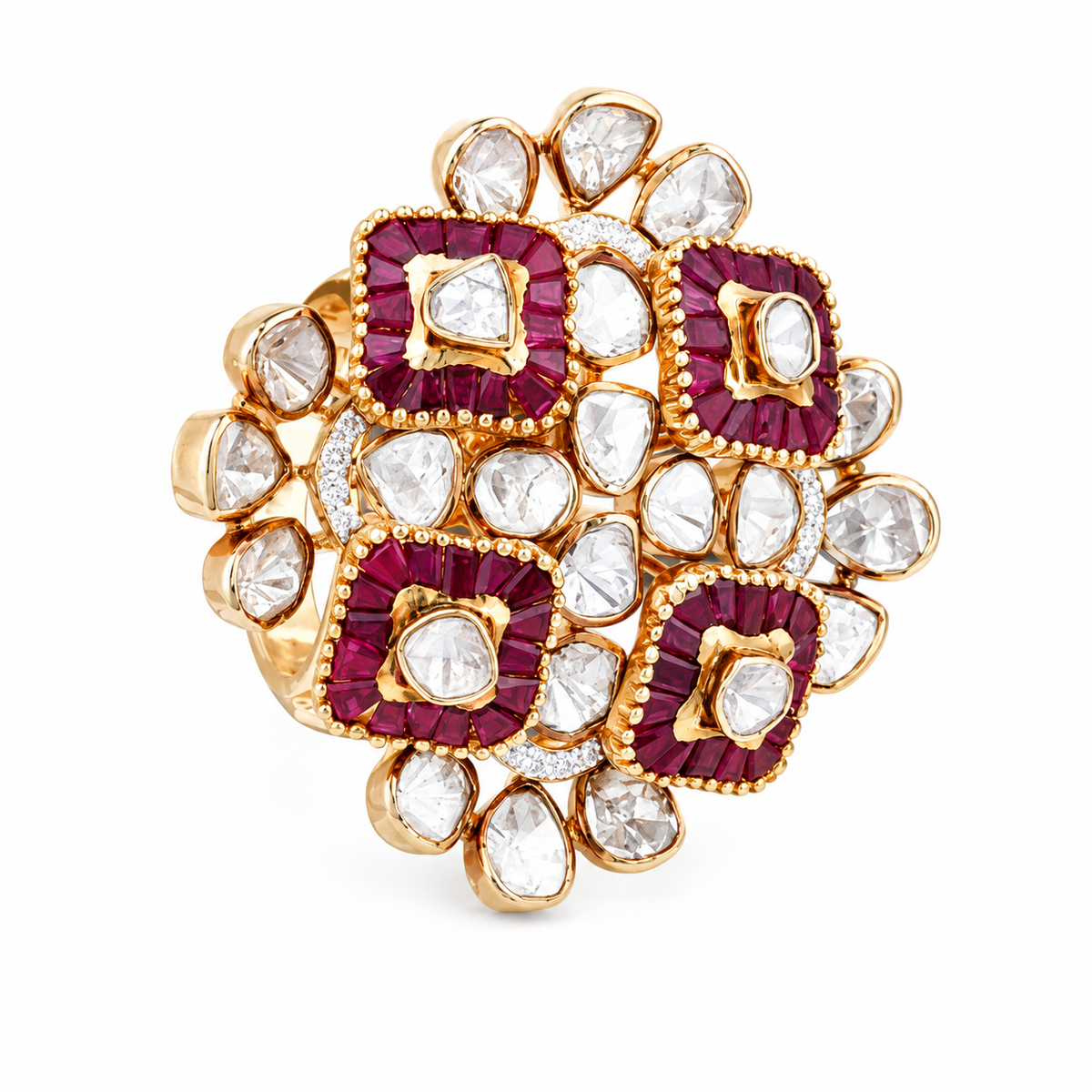 Maharani 18KT Gold Polki Diamond Ring