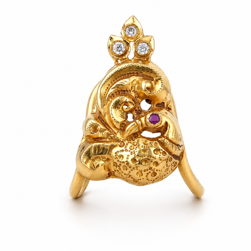 Majestic Peacock 22KT Gold Ring