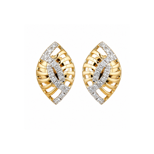 Marqi 14KT Gold Diamond Stud Earrings