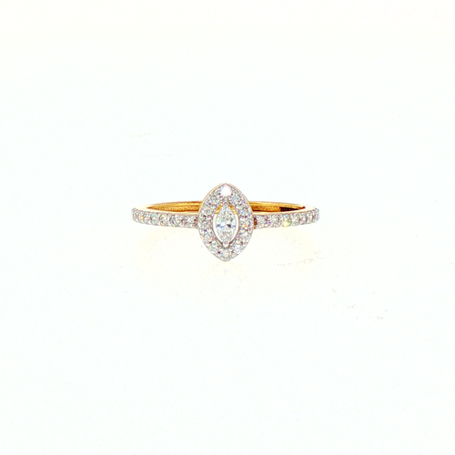 Marquise Halo 14KT Lab Grown Diamond Ring