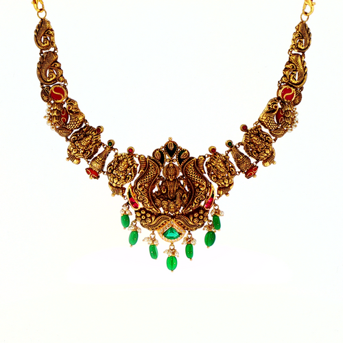 Meenakshi 22KT Gold Temple Necklace