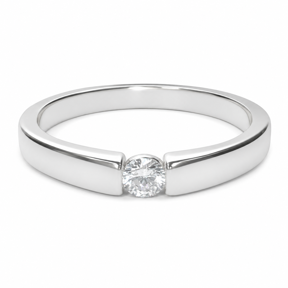 Minimal Solitaire 18KT Gold Ring