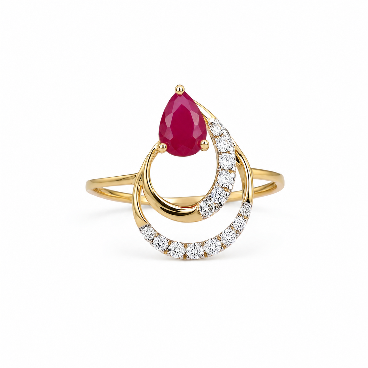 Mizar Pear 14KT Gold Diamond Ring