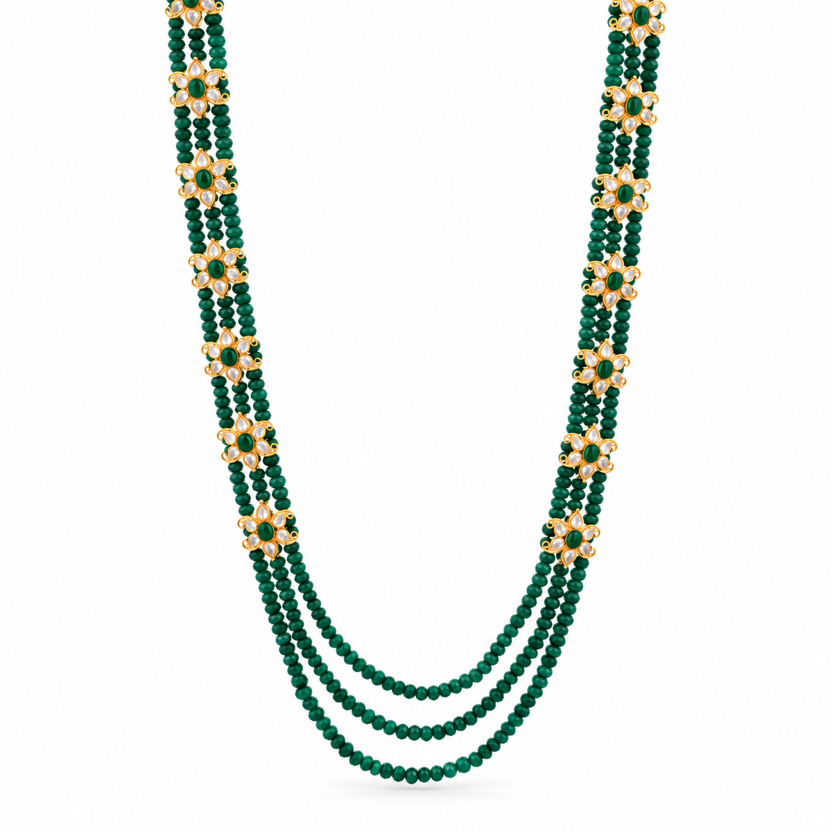 Mohini 22KT Gold Side Brooch Necklace