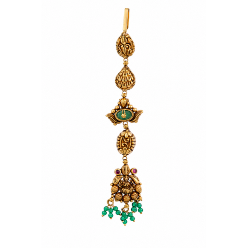 Narayani 22KT Gold Antique Maang Tikka