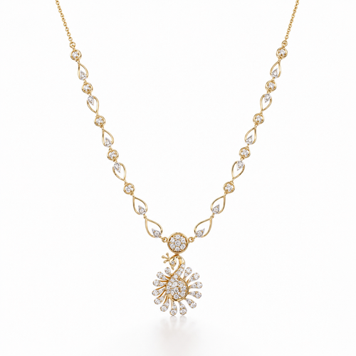 Nivara 14KT Gold Diamond Necklace