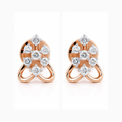 Nova 18KT Gold Diamond Stud Earrings