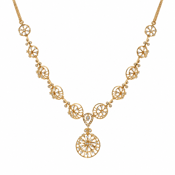 Orb Brilliance 14KT Gold Diamond Necklace