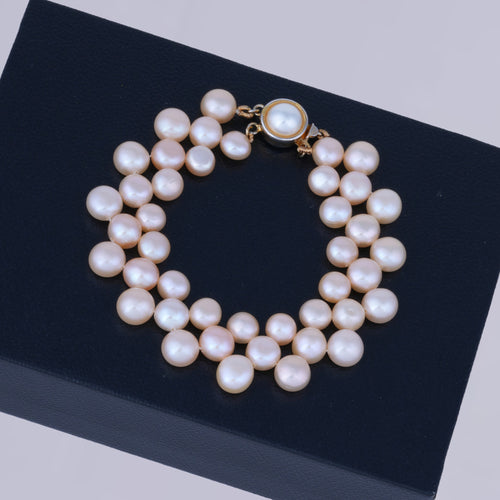 Rose Quartz Pearl Bracelet
