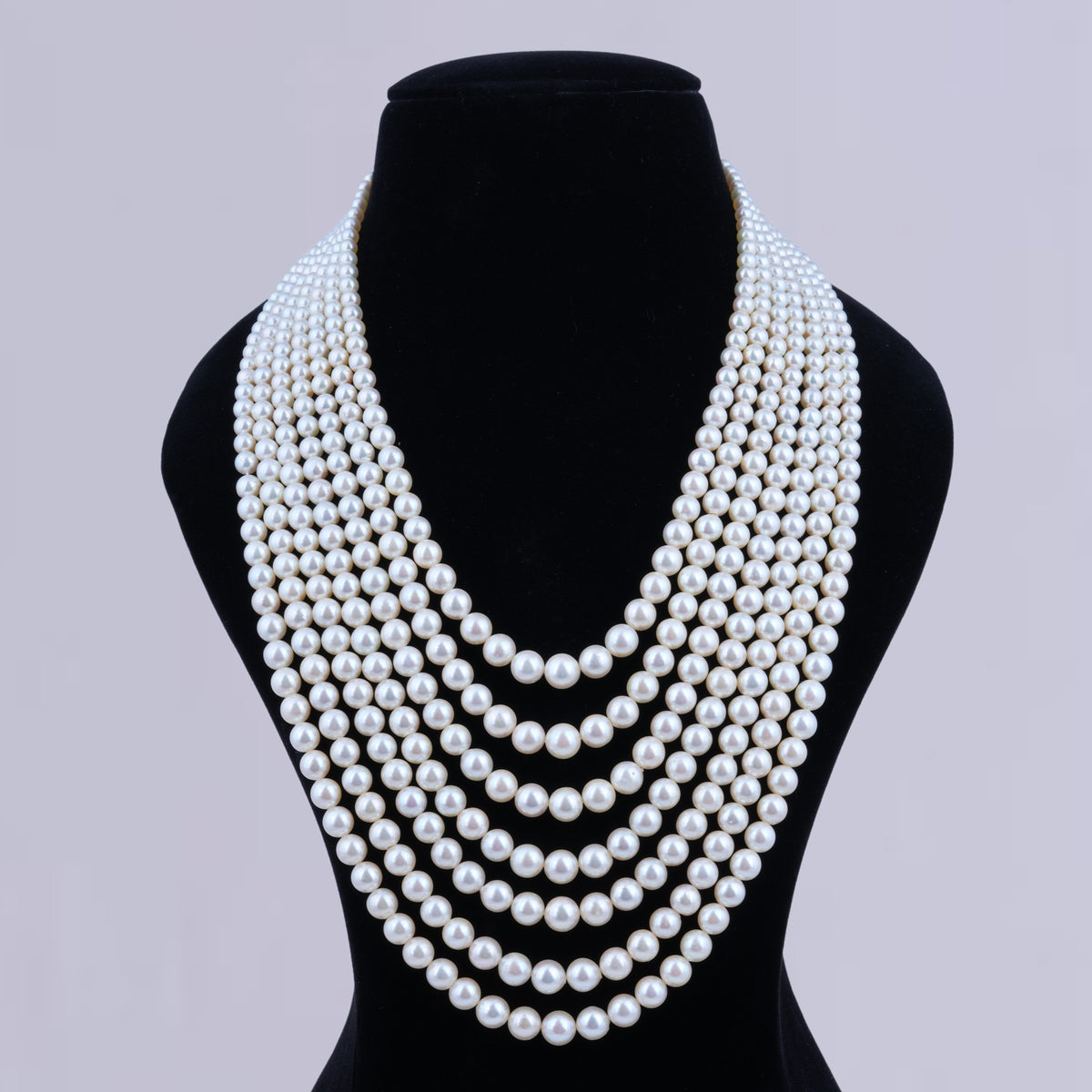 Whipped 7-Layer Pearl Necklace