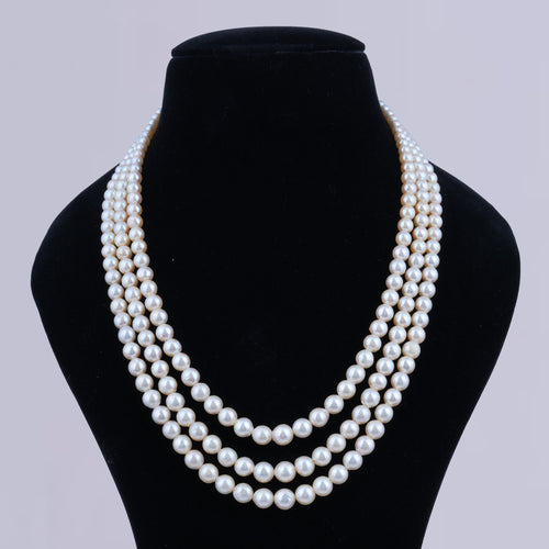 Gourmet Layered Pearl Necklace