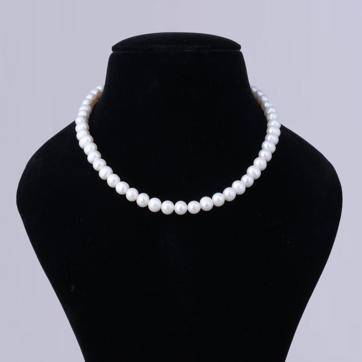 Opalescent White Pearl Necklace