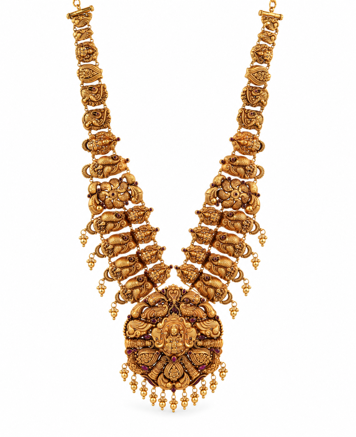 Padma Vaibhavi 22KT Gold Temple Necklace