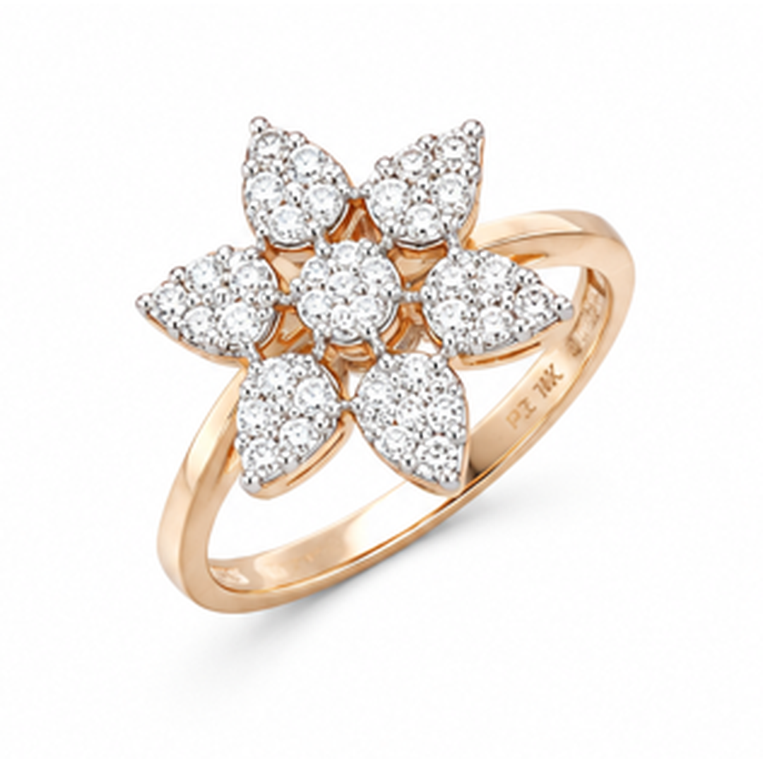 Pear Bloom 18KT Gold Diamond Ring