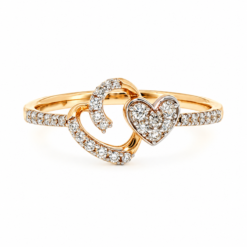 Playful Heart 14KT Gold Diamond Ring