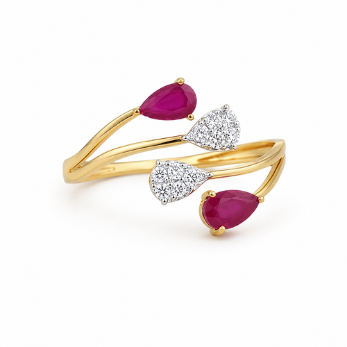 Prishi Pear 14KT Gold Diamond Ring