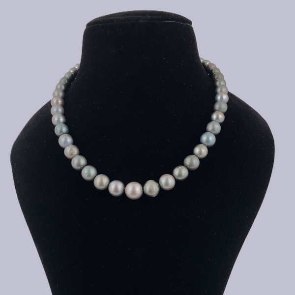 Radiant Grey Pearl Necklace