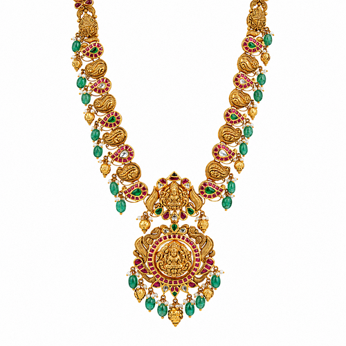 Rajlakshmi 22KT Gold Kundan Necklace