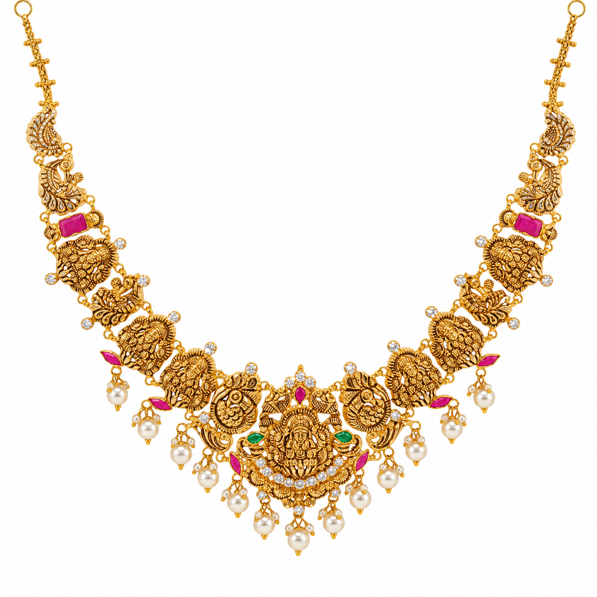 Ranjani 22KT Gold Temple Necklace