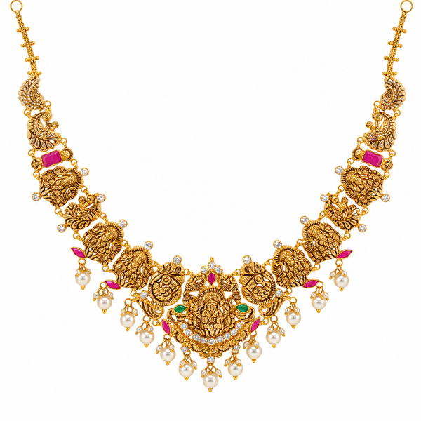 Ranjani 22KT Gold Temple Necklace