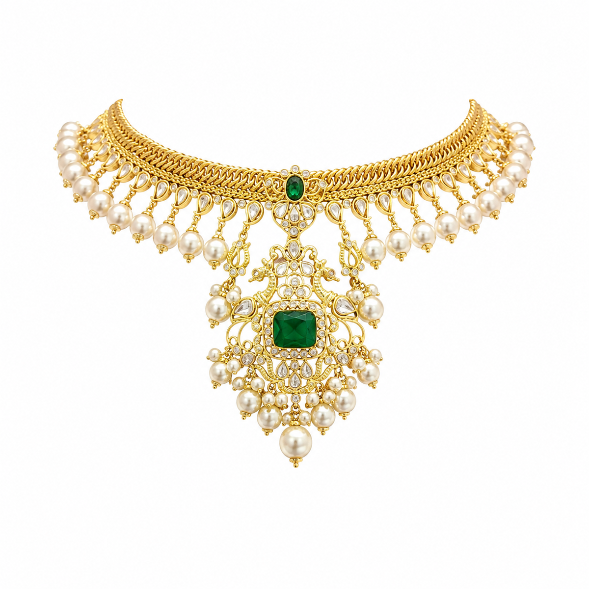 Rasika 22KT Gold Antique Necklace