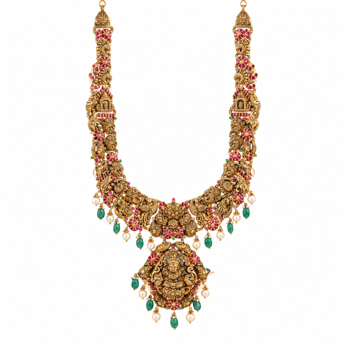 Ratna Samhita 22KT Gold Temple Necklace