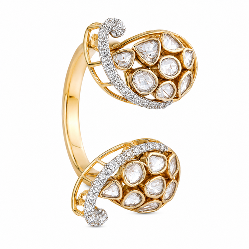 Regal Mango 18KT Gold Polki Diamond Ring
