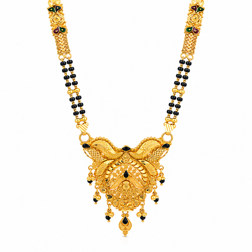 Rich Filigree 22KT Gold Mangalsutra