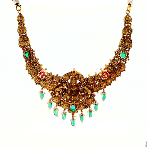 Rohini 22KT Gold Temple Necklace