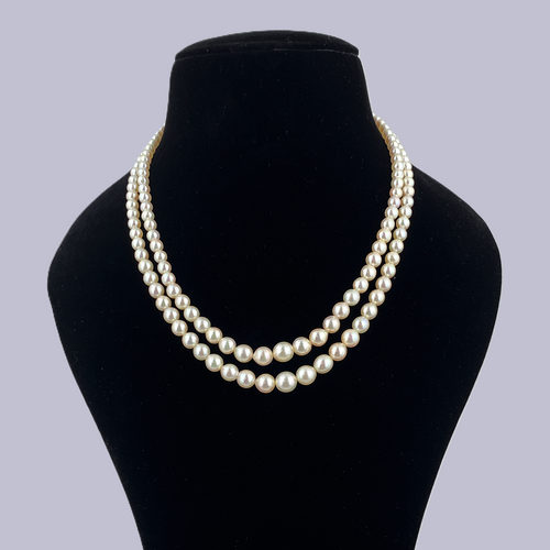 Royal Creamrose Layered Pearl Necklace
