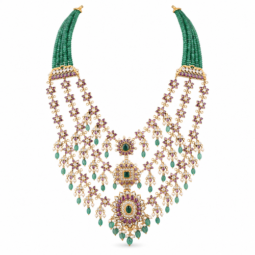Semi Precious Beaded Necklace