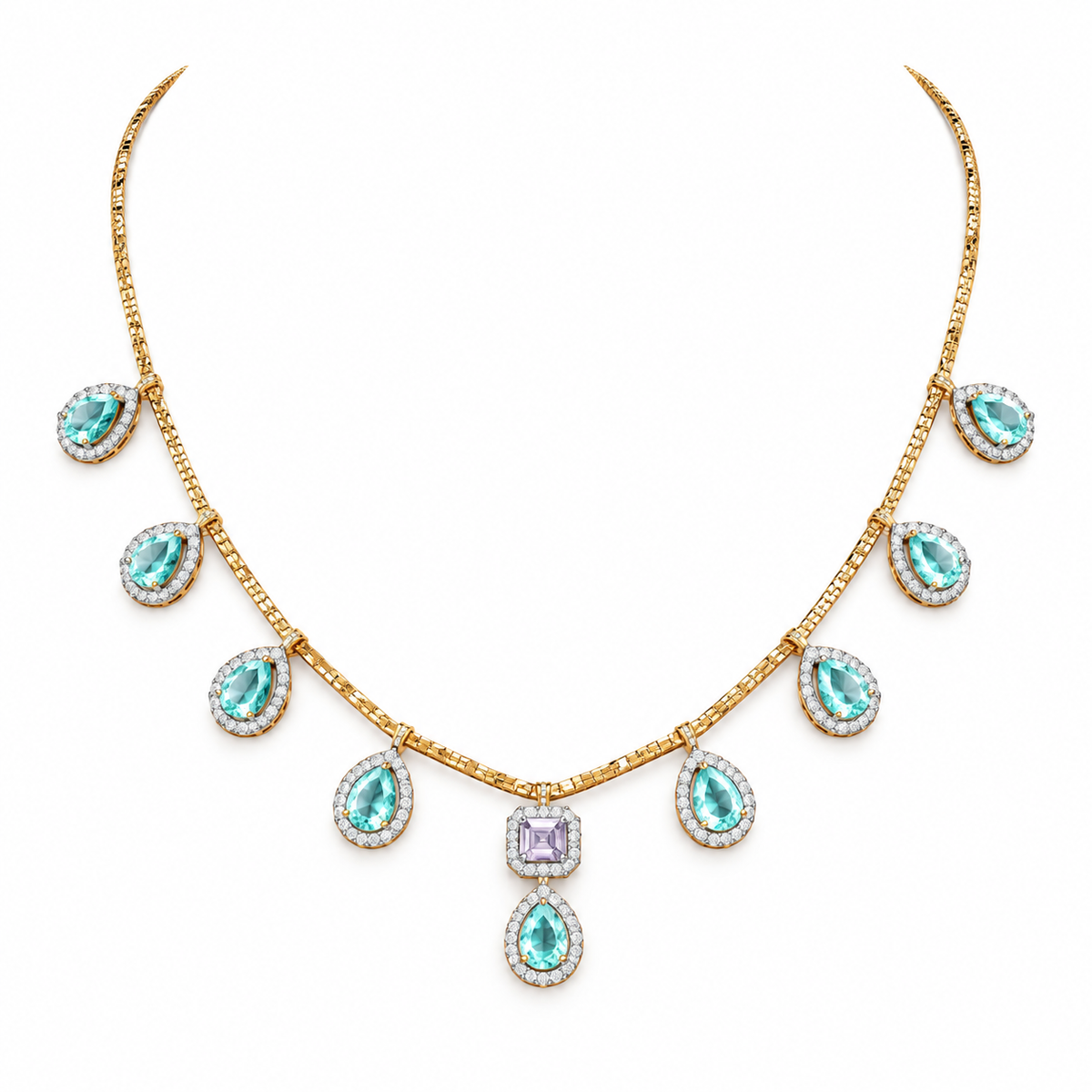 Nirupama 18KT Gold Station Necklace