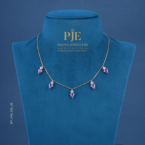 Semi Precious Station Necklace