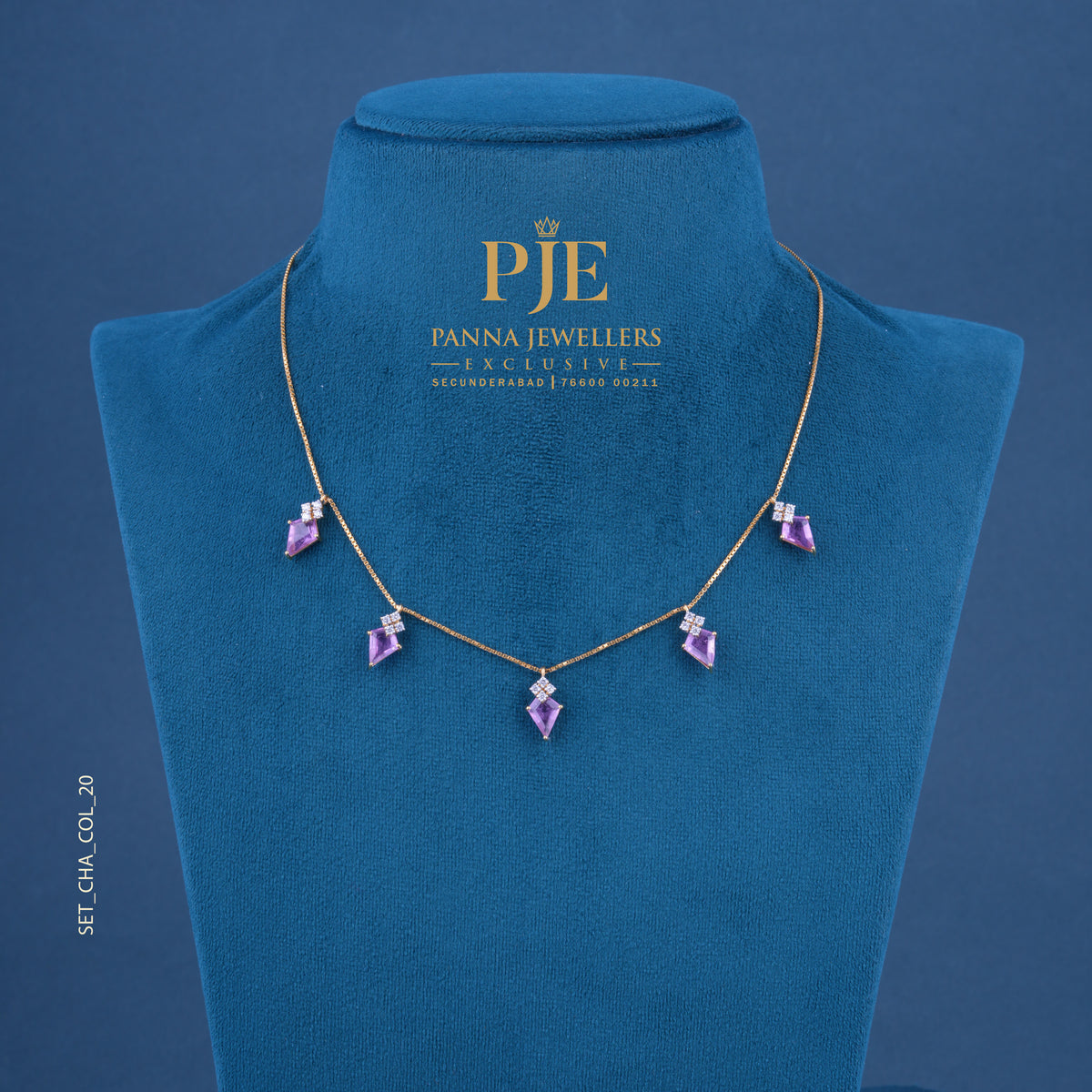 Semi Precious Station Necklace