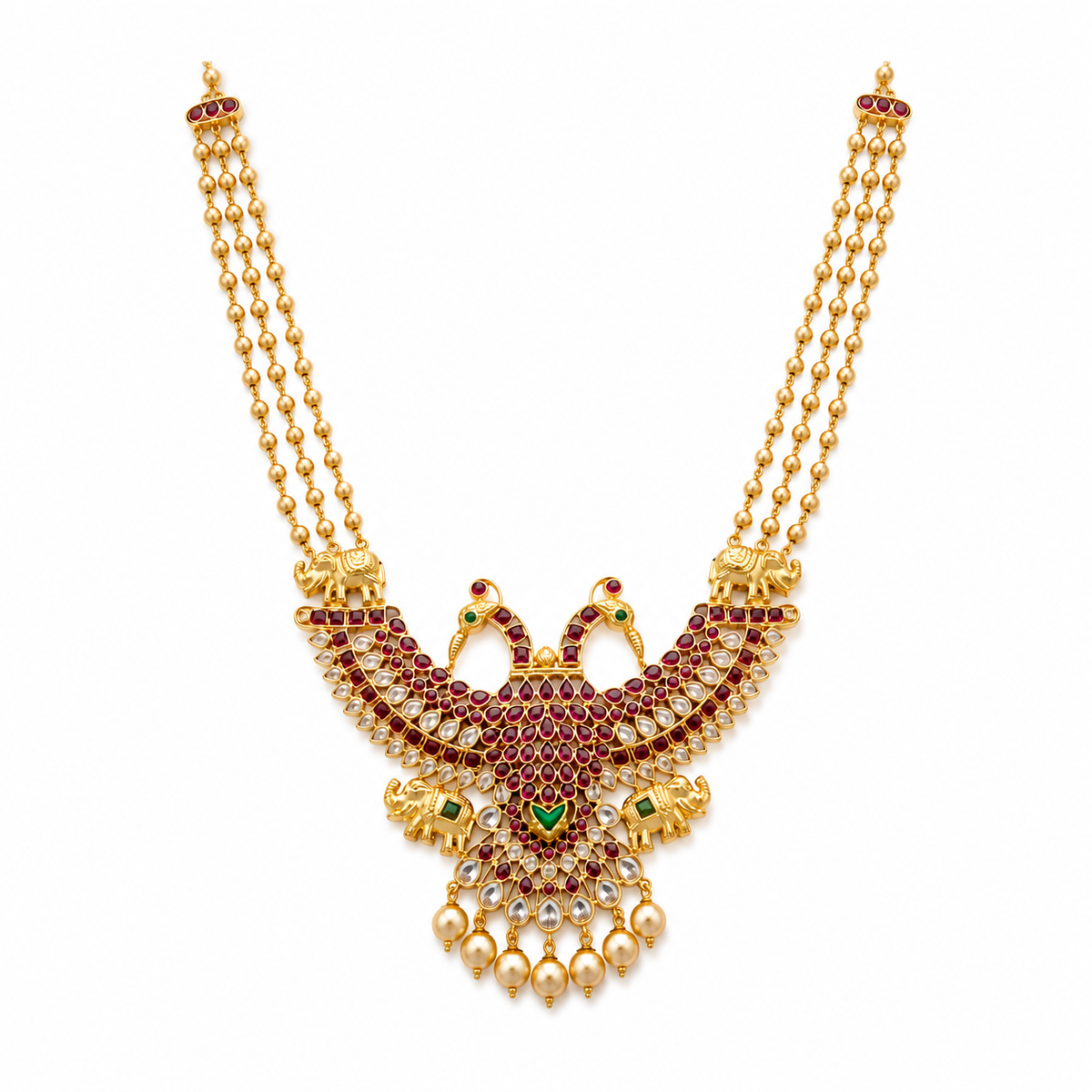 Rajsi Mayura 22KT Gold Necklace