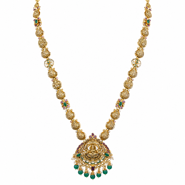Bharati 22KT Gold Temple Necklace
