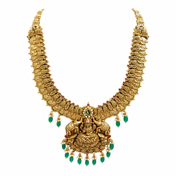 Gaurangi 22KT Gold Temple Necklace