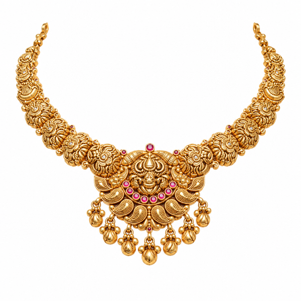 Charvi 22KT Gold Antique Necklace